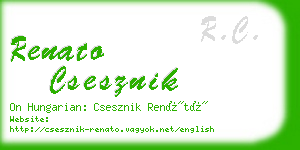 renato csesznik business card